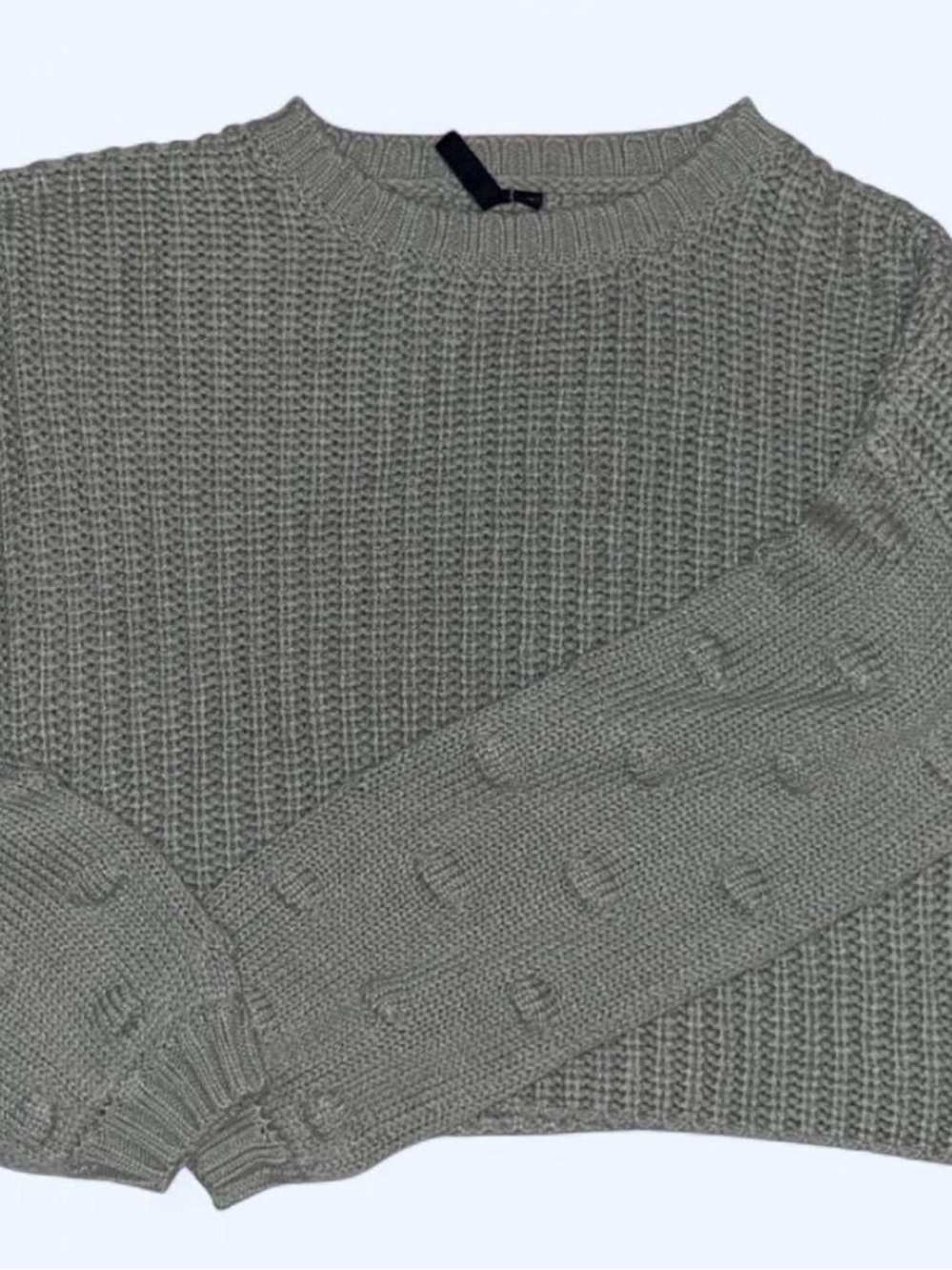 Boxy Green Cropped Sweater